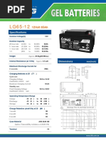 12volt 65ah: Specifications