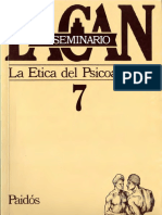 El Seminario 7. La Ética Del Psicoanálisis (Jacques Lacan) PDF