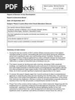 Flood Alleviation Scheme Cover Report 080917