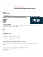 Important MCQ - Signals and Systems