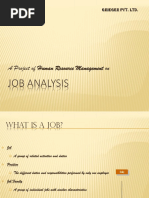 Job Analysis: A Project of Human Resource Management On