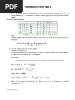 Investigación de Operaciones I - Examen Sustitutorio 2017