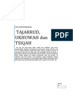 Tajarrud, Ukhuwah Dan Tsiqah