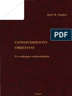 Conocimiento Objetivo Un Enfoque Evolucionista Popper PDF