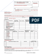 Job Application Form Teaching For TEVTA Entries