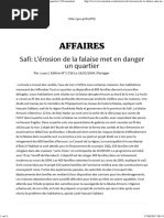 Safi - L'Érosion de La Falaise Met en Danger Un Quartier - L'Economiste