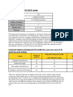 Snapshot-May 2010 MAT Exam: Sectional Summary (Estimated Percentile For A Net Raw Score of 10 Marks in Each Section)