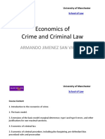 Economics of Crime and Criminal Law Armando Jimenez San Vicente