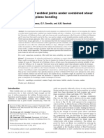 Strength of Welded Joints Under Combined Shear and Out-Of-Plane Bending