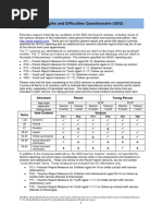 Strengths and Difficulties Questionnaire (SDQ) : Informant Parent Young Person