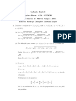 AD1 Algebra Linear 2005-2 Gabarito