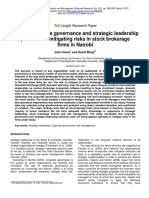 Role of Corporate Governance and Strategic Leadership PDF