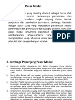 Pengertian Pasar Modal