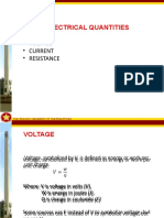 Voltage, Current and Resistance