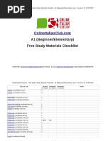 Checklist A1 Version 1.0