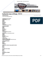 Guitarist Amp Settings