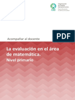 La Evaluacion en El Area de Matematica Primaria