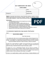 Prueba Lenguaje y Comunicación 6° Basico Unidad 4