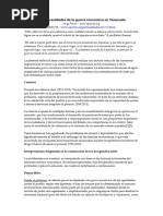 Mitos y Realidades de La Guerra Económica en Venezuela