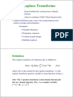 Laplace Transforms: Linear