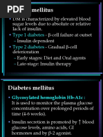 Diabetes Mellitus: Type 1 Diabetes - Type 2 Diabetes