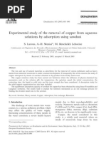 Experimental Study of The Removal of Copper From Aqueous Solutions by Adsorption Using Sawdust