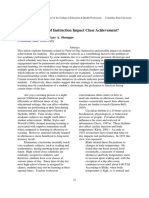 Does Time-of-Day of Instruction Impact Class Achievement?: Amanda J. Wile and Gary A. Shouppe