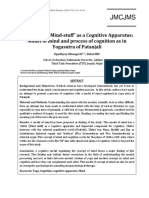 Chitta', "The Mind-Stuff" As A Cognitive Apparatus Model of Mind and Process of Cognition As in Yogasutra of Patanjali - RP