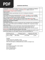 Anamnese Obstétrica Check-List