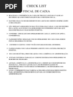 Check List Fiscal de Caixa