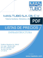 Lista de Precios de Plomeria e Infraestructura