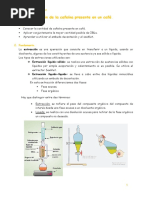 Extracción de La Cafeína Presente en Un Café