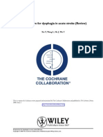 Acupuncture For Dysphagia in Acute Stroke (Review) : Xie Y, Wang L, He J, Wu T