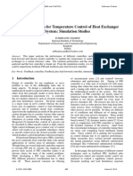 Controller Design For Temperature Control of Heat Exchanger System: Simulation Studies