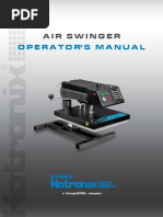 Hotronix Air Swinger Press Operators Manual