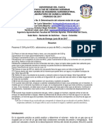 Laboratorio #5 Determinacion Del Volumen Molar de Un Gas