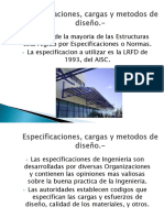 Tema 1 Especificaciones, Cargas y Metodos de Diseňo