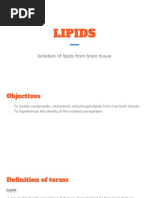 Lipids: Isolation of Lipids From Brain Tissue