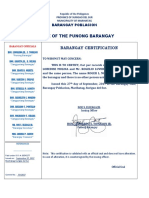 Barangay Certificate of Indigency