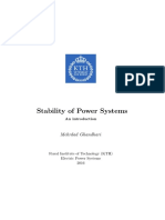 Stability of Power Systems