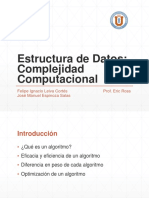 Complejidad Computacional Estructura de Datos