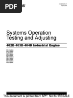 Systems Operation Testing and Adjusting: 402D-403D-404D Industrial Engine