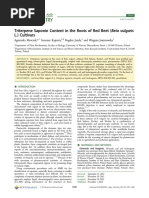 Triterpene Saponin Content in The Roots of Red Beet (Beta Vulgaris