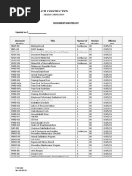 01 Document Masterlist