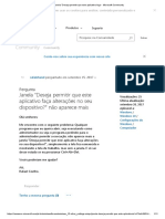 Community: Janela "Deseja Permitir Que Este Aplicativo Faça Alterações No Seu Dispositivo?" Não Aparece Mais