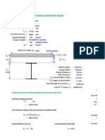 Composite Beam Simply Supported Design