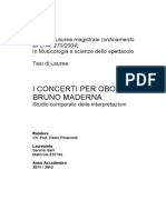 I Concerti Per Oboe Di Maderna-Tesi