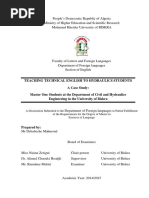 Teaching Technical English To Hydraulics Student