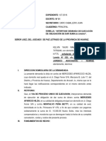 Demanda de Proceso de Obligacion de Dar Suma de Dinero