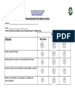 Autoevaluación de Trabajo en Clases